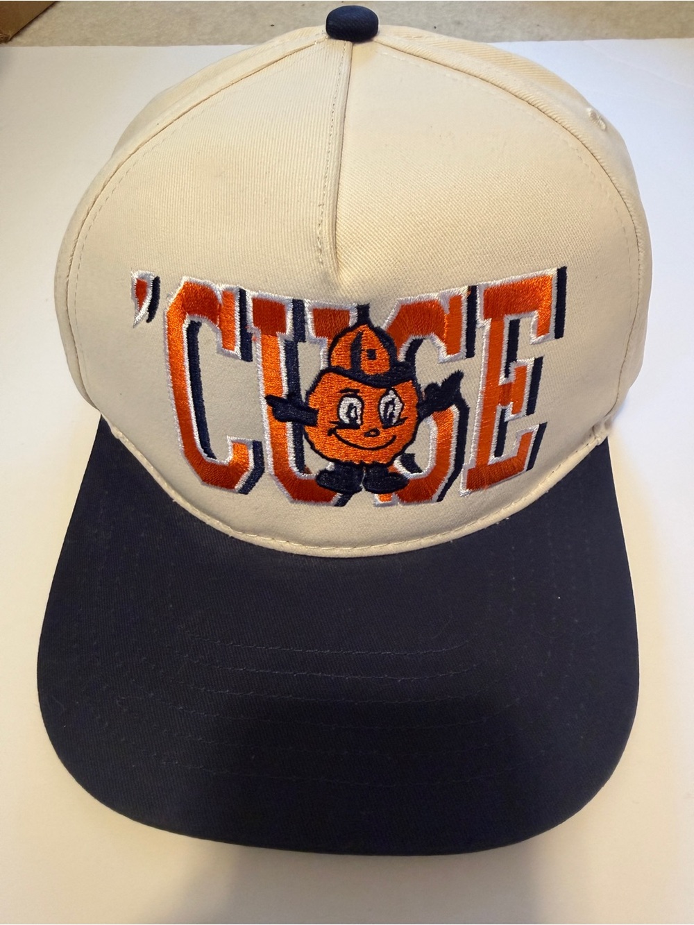 Syracuse Cream and Navy 'Cuse Embroidered Baseball Cap